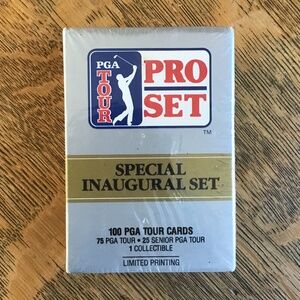 PGA Tour 1990 Special Inaugural Set 100 Golf Cards Factory Sealed Vintage